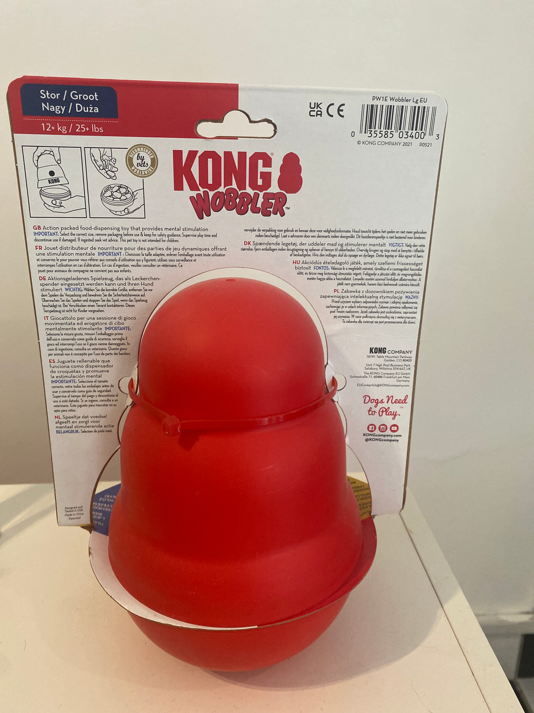 Kong Wobbler interactive dog toy